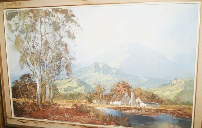 Oil on canvas landscape by Gerrit Roon signed