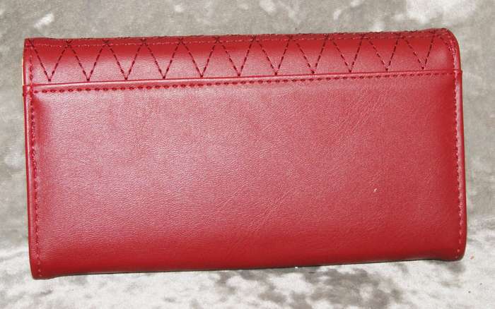 Red and beige purse