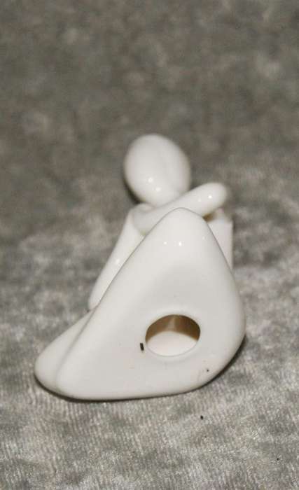 Meditation pose ceramic figurine