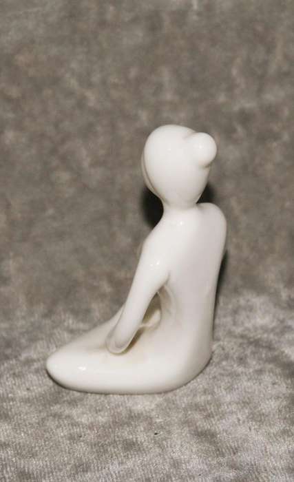Meditation pose ceramic figurine