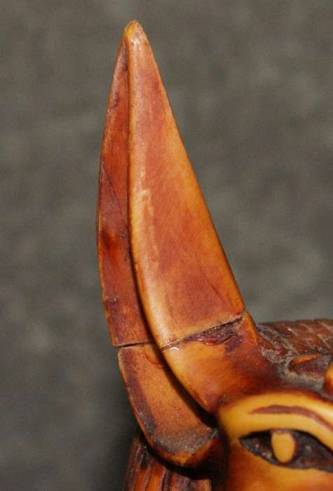Egyptian hand cast resin hand decorated Anubis statue