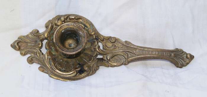 Vintage rare ornate brass candlestick