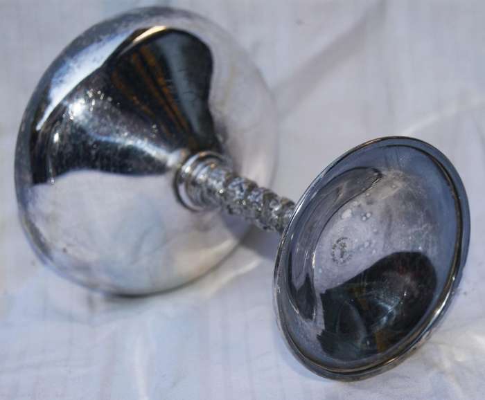 Vintage silver plated champagne goblet