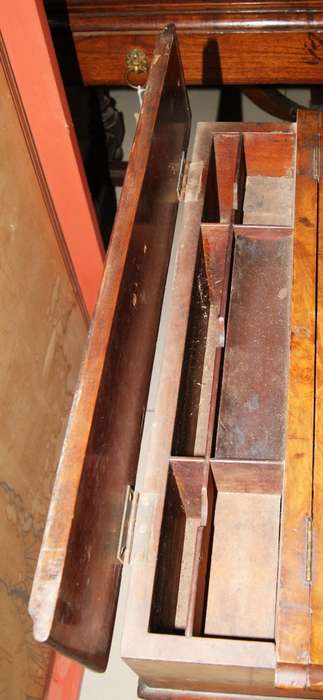 Victorian Burl Walnut Davenport desk