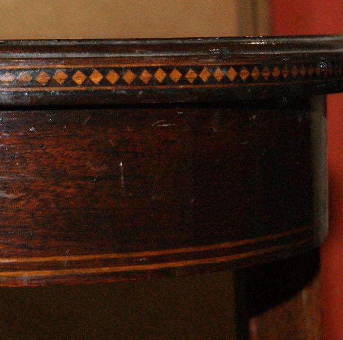 Victorian Inlaid Flame Mahogany Occasional Side Table