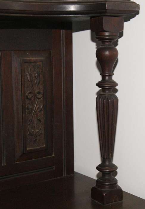 Victorian Mahogany Music Cabinet with Bevelled Mirrors
