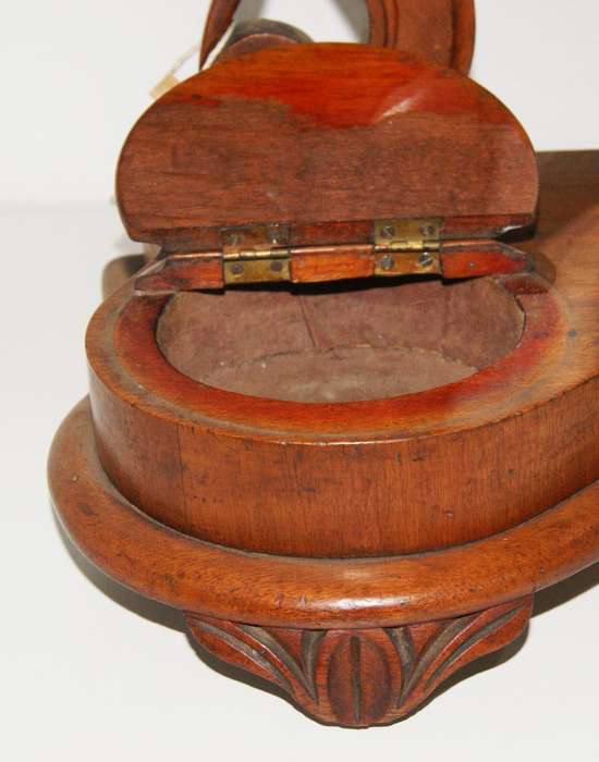 Victorian Mahogany Oval Dressing Table Mirror with Dual Hidden Trinket Compartments