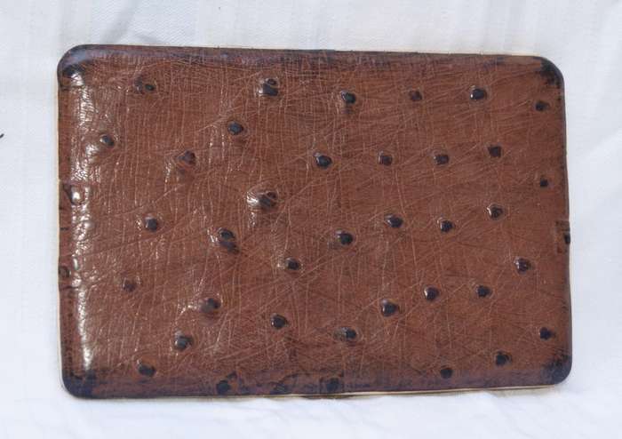 Vintage Busby Ostrich Leather Cigarette Case