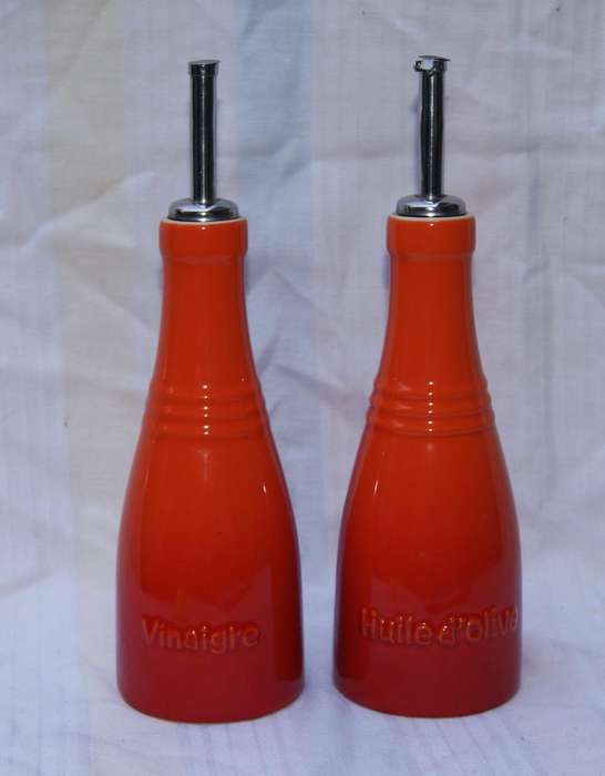 Le Creuset Olive Oil & Vinegar Dispenser Set  Volcanic Orange