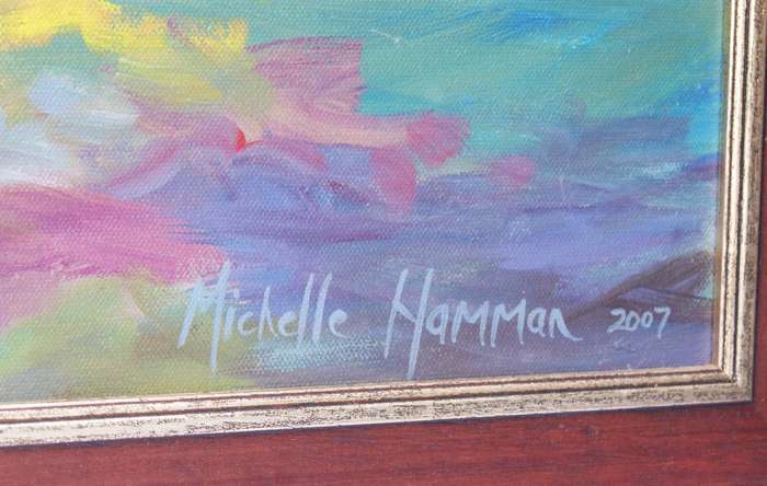 Michelle Hamman Three Sisters  2007 Acrylic on Canvas (Framed)