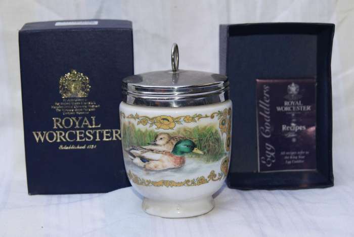 Royal Worcester King Size Egg Coddler  Ducks Design in Original Box