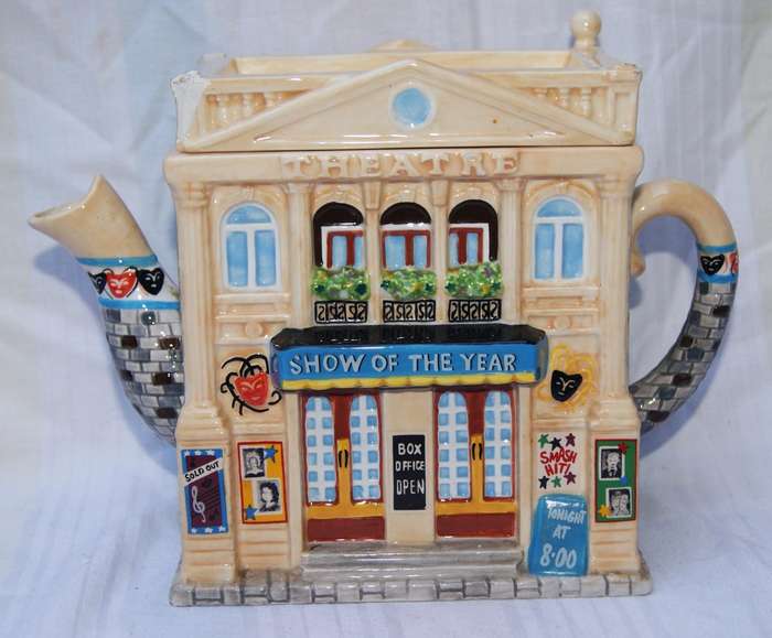 Western House The Village Collectables Annie Rowe Teapot  Theatre Design (Damaged)