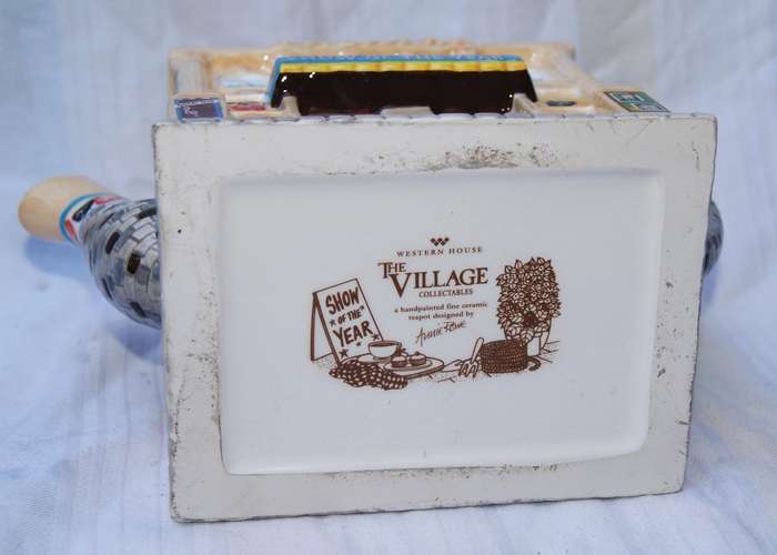 Western House The Village Collectables Annie Rowe Teapot  Theatre Design (Damaged)