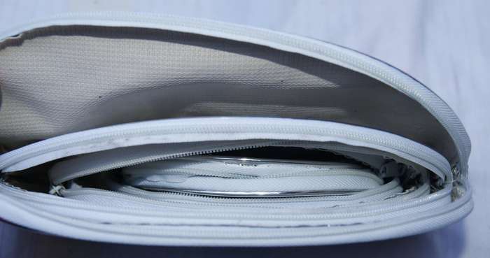 Set of 5 Embossed Butterfly Zip Purses  Silver Nesting Set