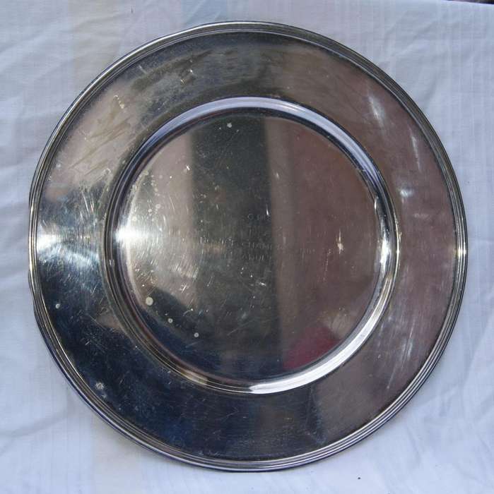 Vintage Silver-Plated Award Plate