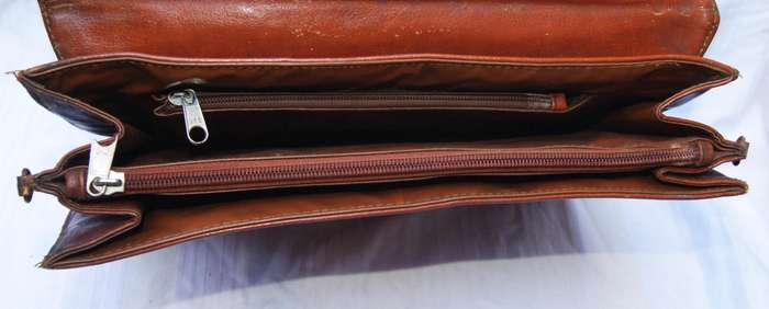 Vintage Luna Italian Leather Handbag  Genuine Leather