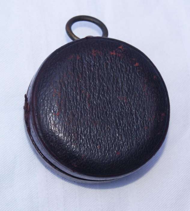 Antique J.H. Steward Pocket Barometer  London  Original Leather Case