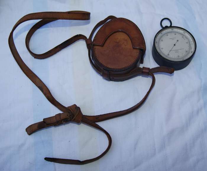 Antique Cooke, Troughton & Simms Pocket Barometer  Original Leather Case