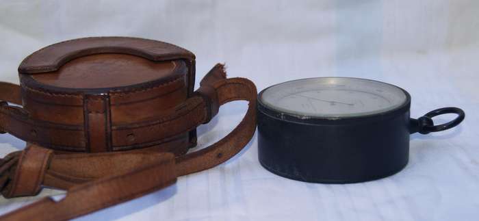 Antique Cooke, Troughton & Simms Pocket Barometer  Original Leather Case