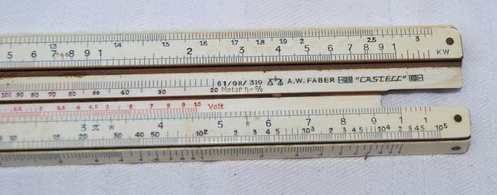 Vintage A.W. Faber Castell Pocket Slide Rule  Model 61/98/319 R.L. Esson & Co. Marked