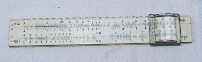 Vintage Denver Equipment Company Slide Rule In Original Leather Case