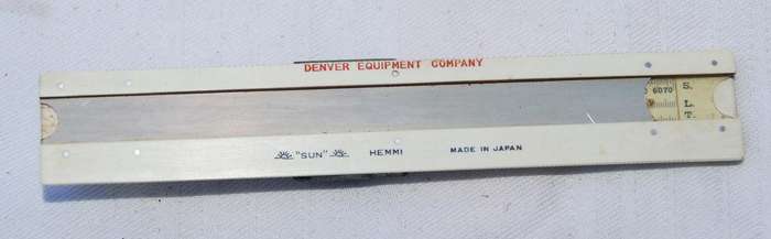 Vintage Denver Equipment Company Slide Rule In Original Leather Case