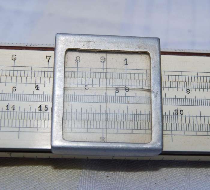 Vintage Full-Size Reversible Wooden Slide Rule