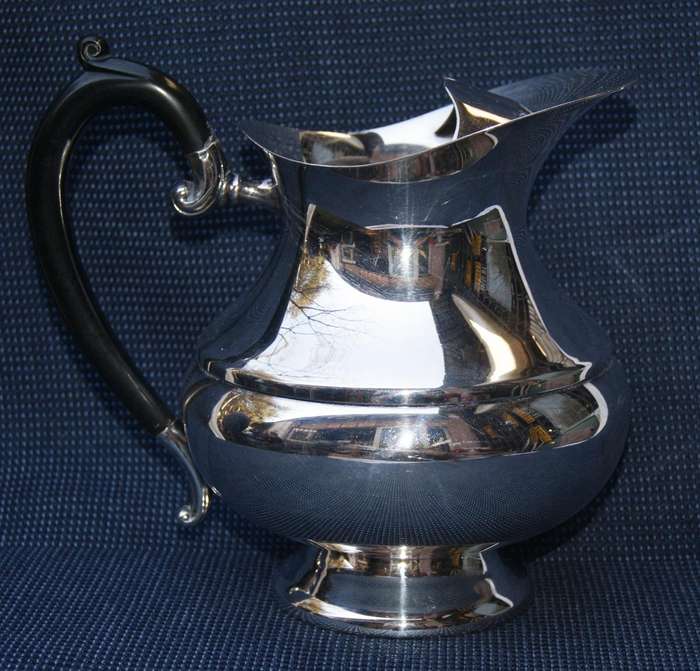 Vintage EPNS Water Jug with Bakelite Handle & Ice Stopper