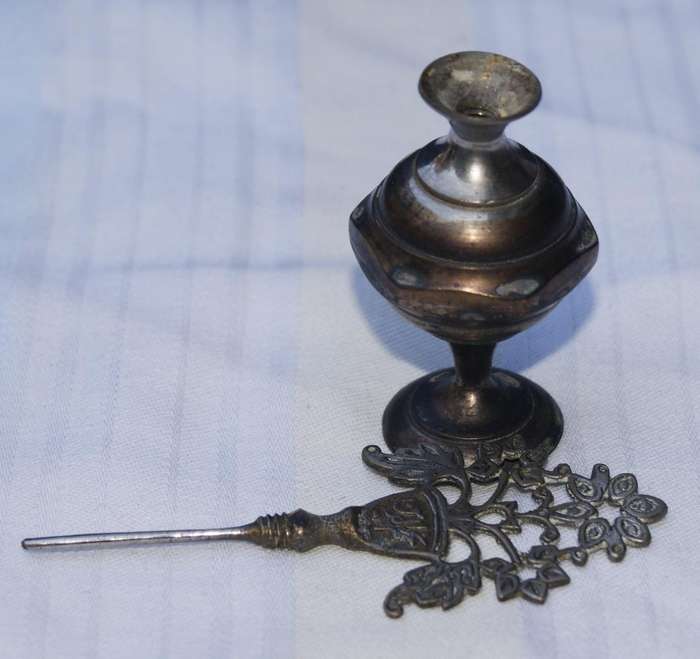 Vintage Indian "Silver" Perfume Bottle