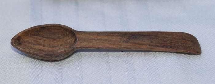 Vintage Handcrafted Kingwood Dish & Spoon Set