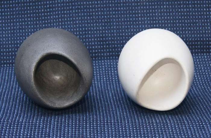 Modern Stoneware Salt & Pepper Set  Open Design