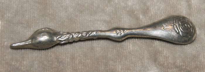 Jenna Clifford 950 Silver Duck Mustard Spoon