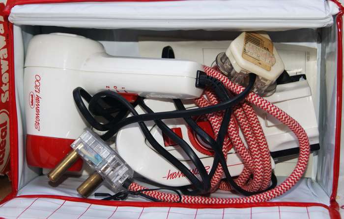 Stowaway Travel Hairdryer and Iron in Original Box (no iron handle)