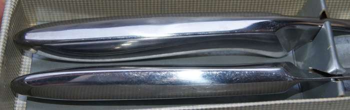 2 Piece Stainless Steel Hollow Ground Carving Set with Hollow Handles (unused)
