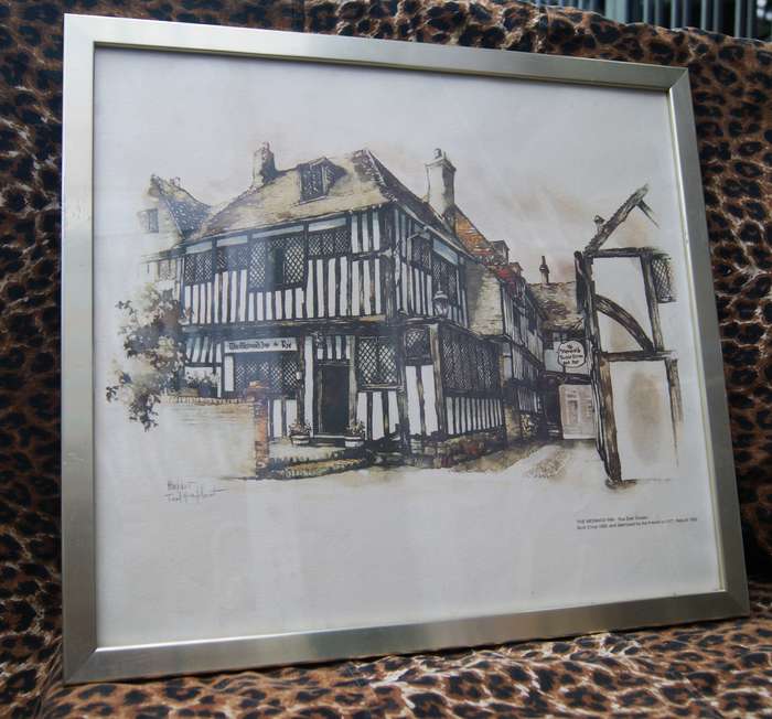 Ted Hoefsloot (1930 - 2013) "The Mermaid Inn" - Rye East Sussex Signed Print