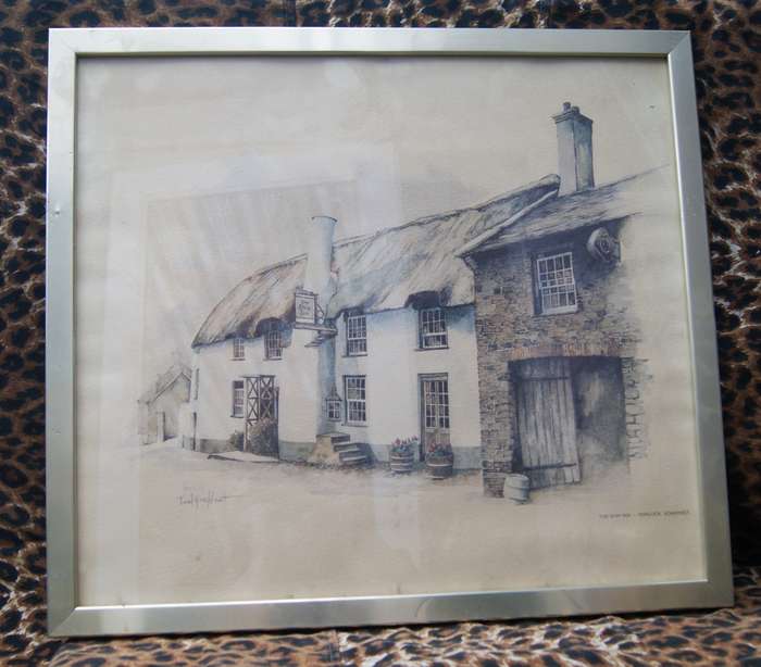 Ted Hoefsloot (1930 - 2013) "The Ship Inn" Porlock Somerset Signed Print