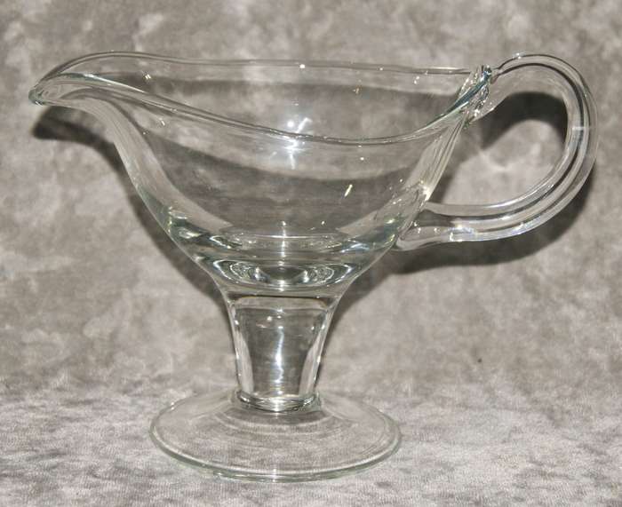 Vintage glass sauce boat