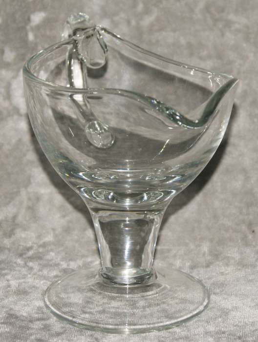 Vintage glass sauce boat