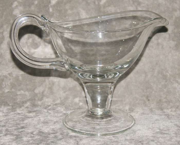 Vintage glass sauce boat