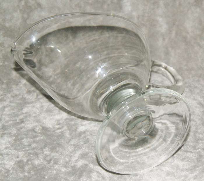 Vintage glass sauce boat