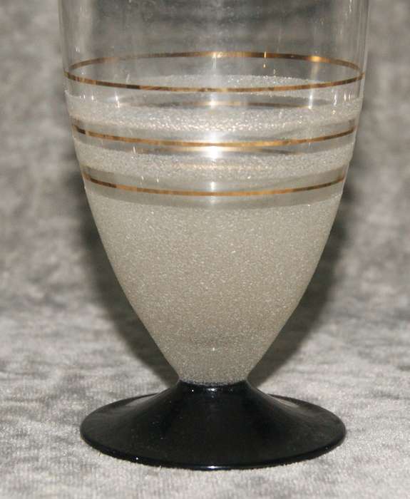 Stunning set of 6 Art Deco Venetian glasses