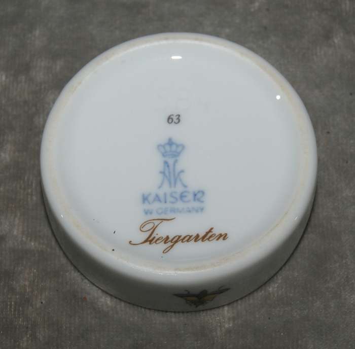 Kaiser West Germany "Tiergarten" porcelain trinket box