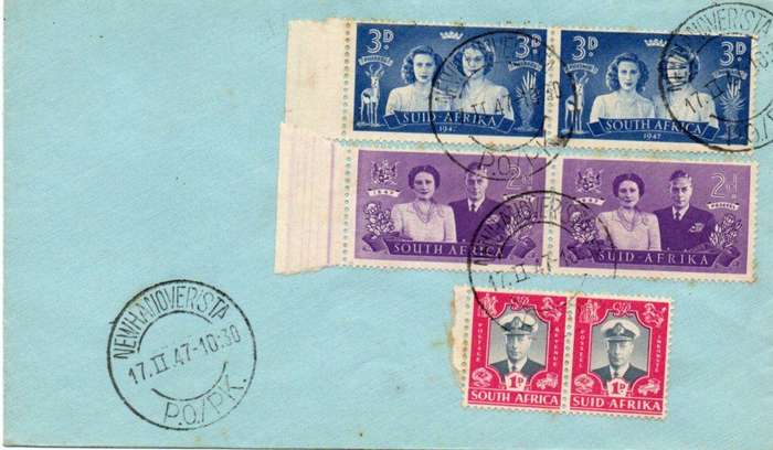 FDC South Africa 1947 x 3