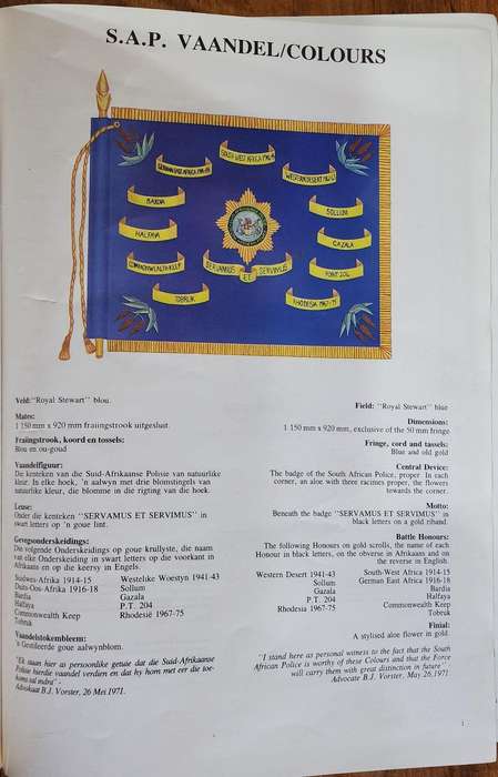 SA Police Commemorative Album - SA Polisie Gedenkalbum 1913-1988