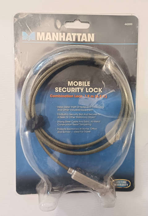 Mobile Security Lock Combination Cable  New
