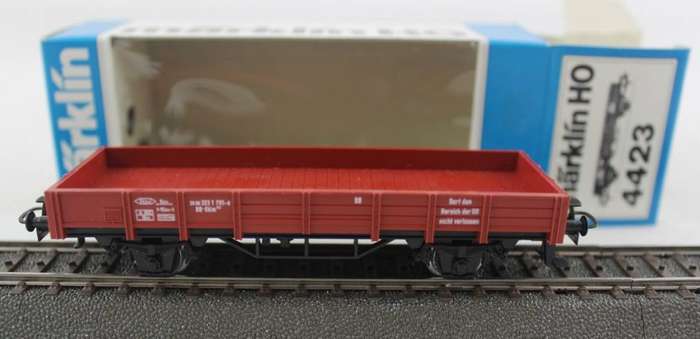 H0 gge 1/87 100 mm 2-axle DB low-sided open goods wagon, mint in orig.box Maerklin 4423