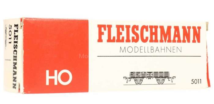 H0 gge 1/87 86 mm 2-axle DB low-sided open goods wagon, mint in orig.box Fleischmann 5011