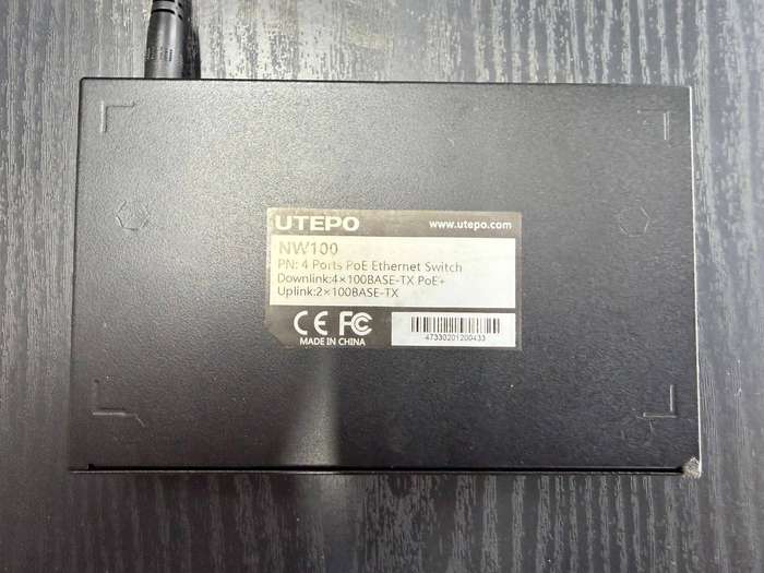 UTEPO NW100  4-Port PoE+ Ethernet Switch + 2 Uplink Ports  100Mbps