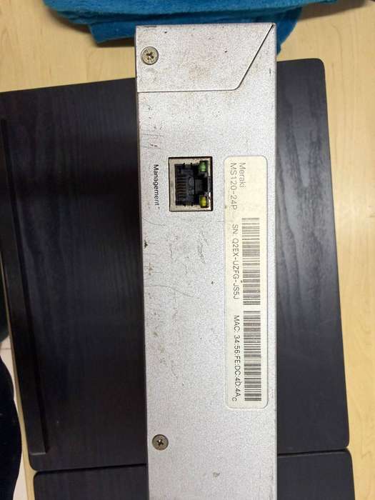  Cisco Meraki MS120-24P  24-Port Gigabit PoE Switch with 4 SFP Uplink Ports