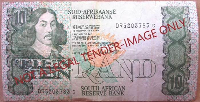 Ten Rand South Africa Serial Nr DR5203783C